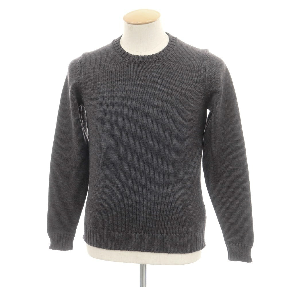 【新品】ザノーネ ZANONE ミドルゲージウール クルーネック ニット グレー【 46 】【 状態ランクN 】【 メンズ 】