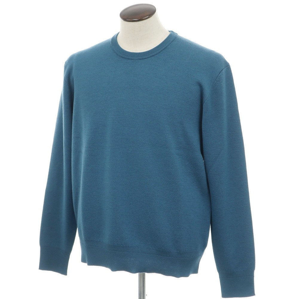 【新品】ザノーネ ZANONE ウール クルーネック  プルオーバーニット ブルー【 52 】【 状態ランクN 】【 メンズ 】