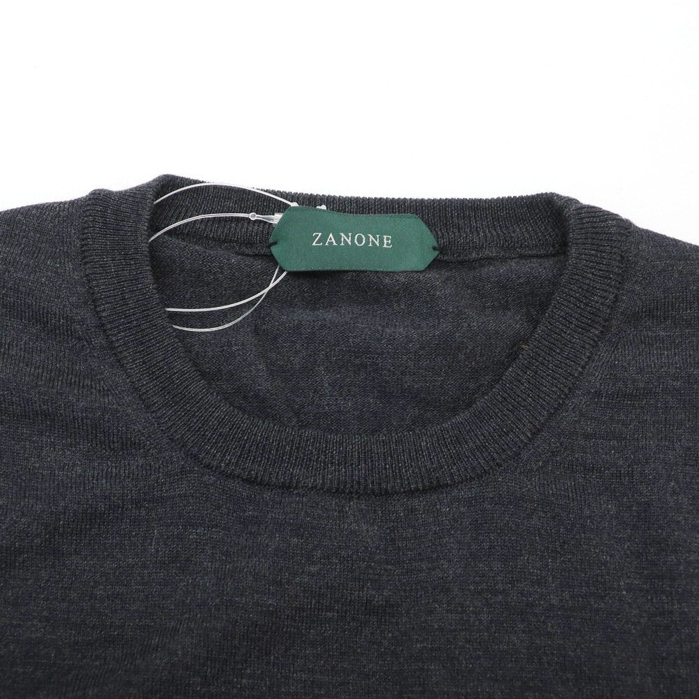 【新品】ザノーネ ZANONE ハイゲージ ウールナイロン クルーネック  プルオーバーニット チャコール【 52 】【 状態ランクN 】【 メンズ 】