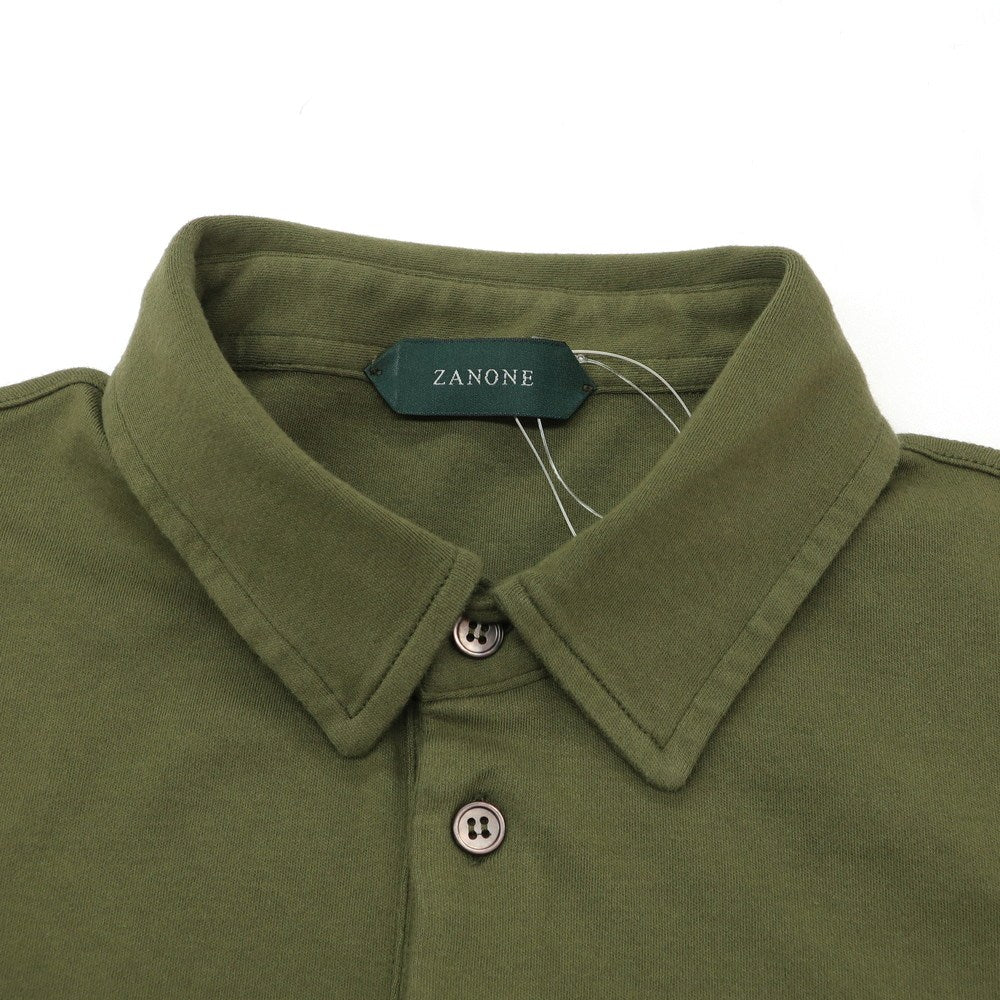 【新品】ザノーネ ZANONE コットン 長袖ポロシャツ オリーブ【 46 】【 状態ランクN 】【 メンズ 】