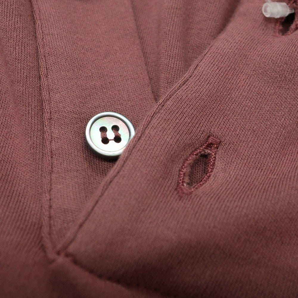 【新品】ザノーネ ZANONE コットン  長袖ポロシャツ ダスティローズ【 50 】【 状態ランクN 】【 メンズ 】