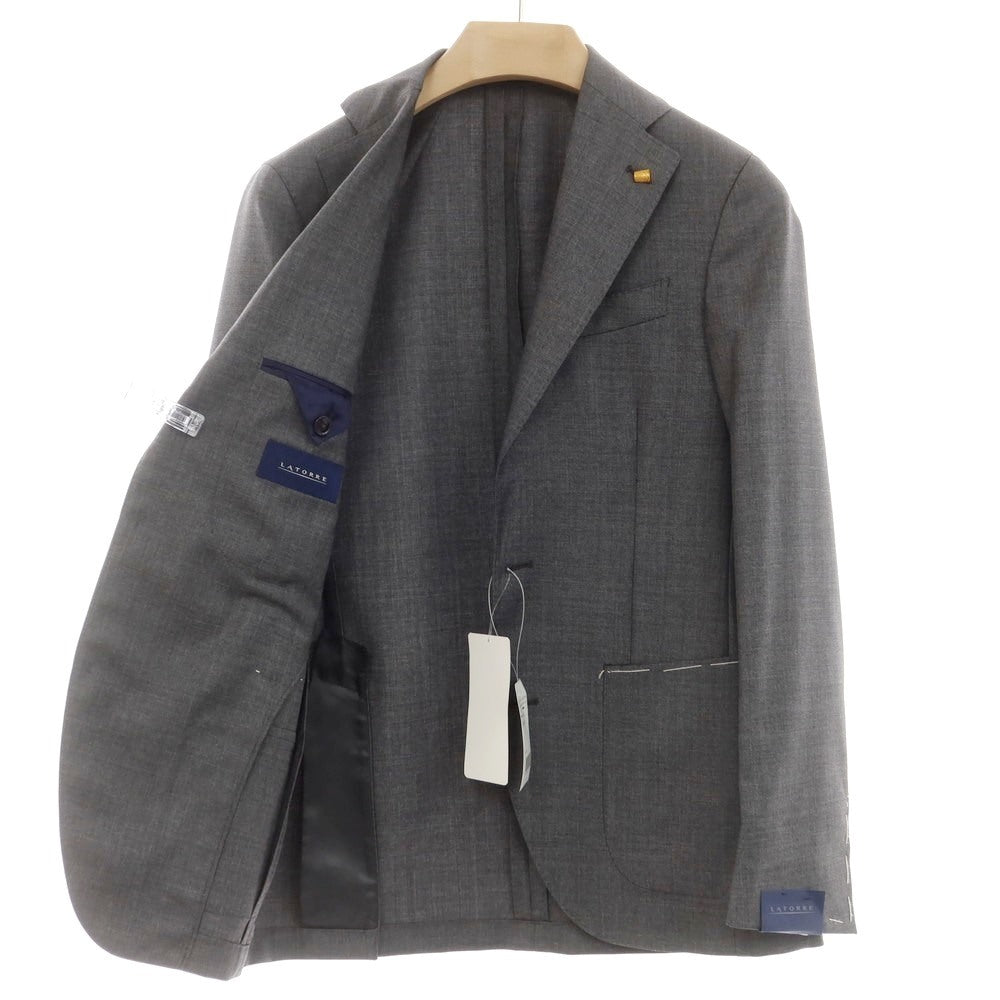 【新品】サルトリア ラトーレ SARTORIA LATORRE ウール 2つボタンスーツ グレー【 44 】【 状態ランクN 】【 メンズ 】