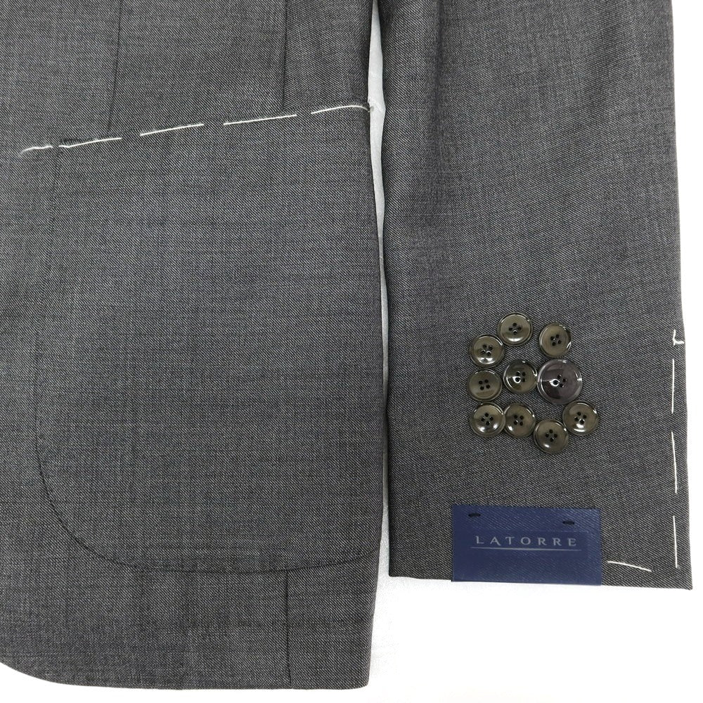 【新品】サルトリア ラトーレ SARTORIA LATORRE ウール 2つボタンスーツ グレー【 44 】【 状態ランクN 】【 メンズ 】