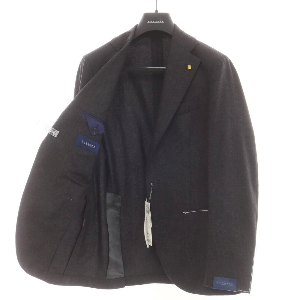 【新品】サルトリア ラトーレ SARTORIA LATORRE ストレッチウール 2つボタンスーツ チャコールグレー【 44 】【 状態ランクN 】【 メンズ 】