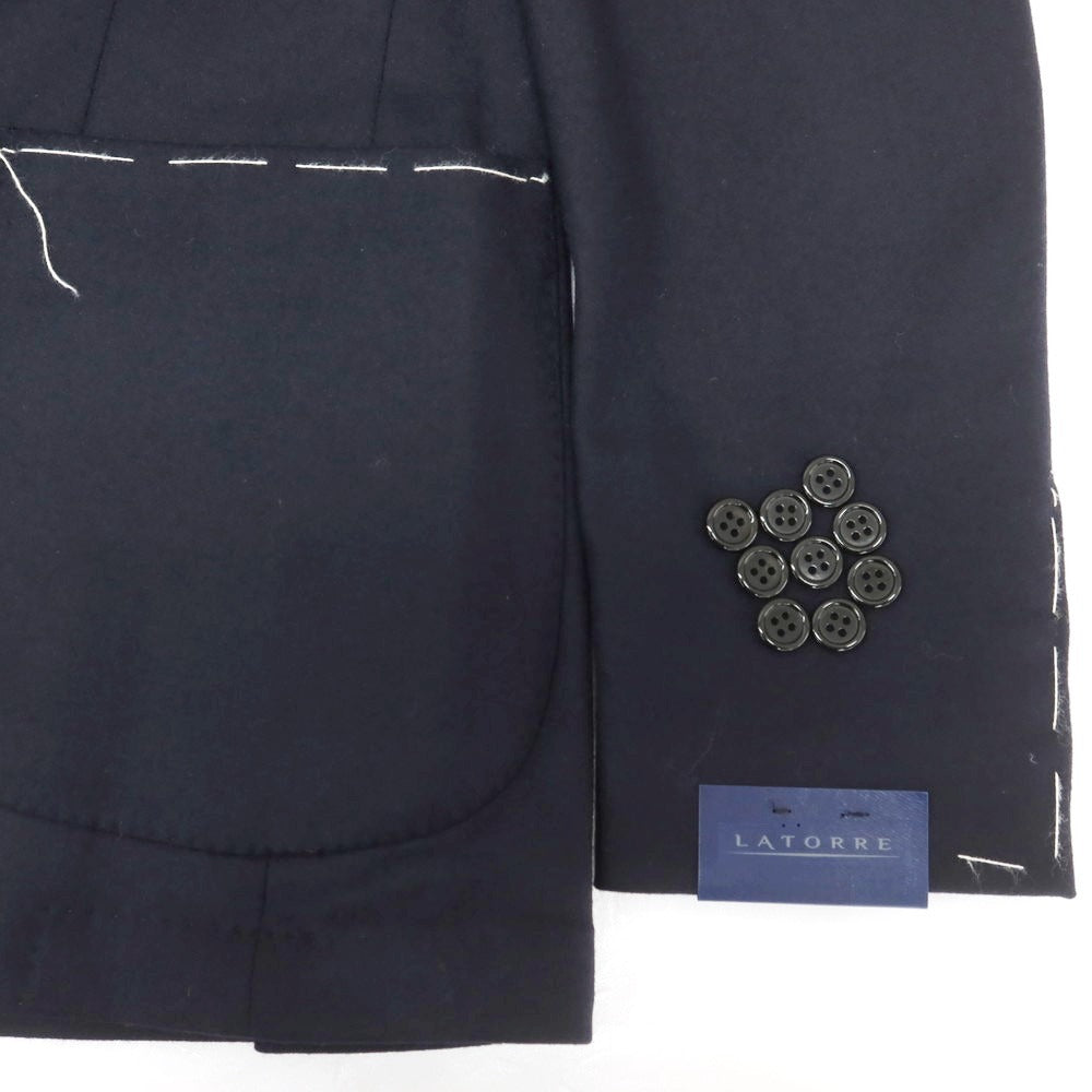 【新品】サルトリア ラトーレ SARTORIA LATORRE ストレッチウール 2つボタンスーツ ダークネイビー【 44 】【 状態ランクN 】【 メンズ 】