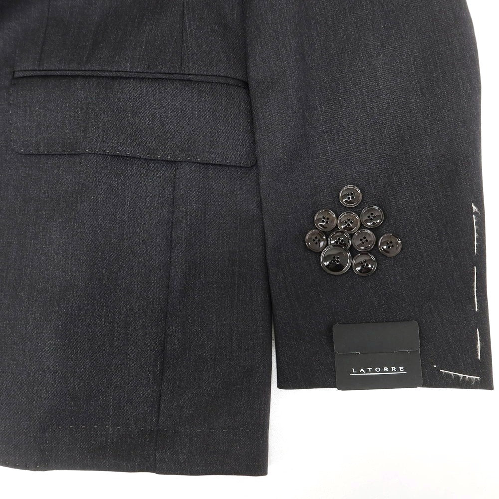 【新品】サルトリア ラトーレ SARTORIA LATORRE ウール 2つボタンスーツ チャコール【 46 】【 状態ランクN 】【 メンズ 】