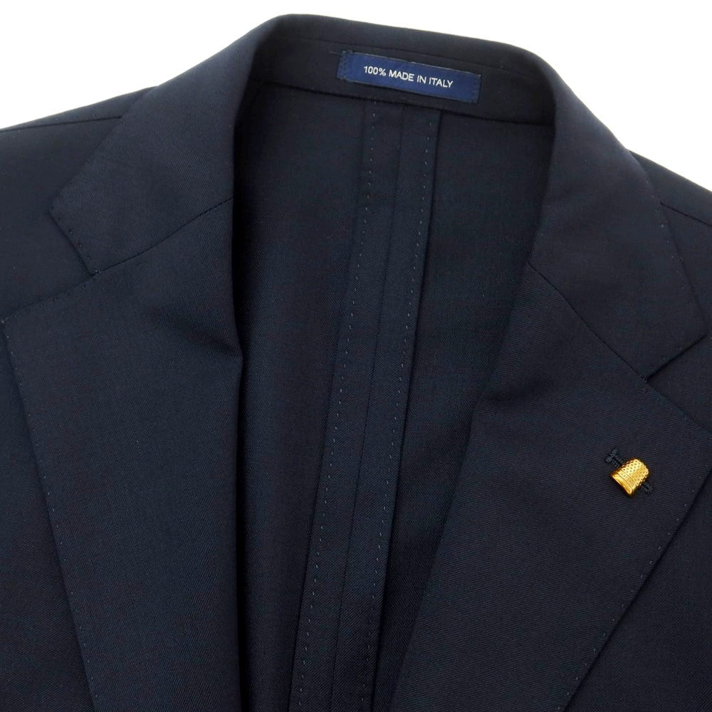 【新品】サルトリア ラトーレ SARTORIA LATORRE ストレッチウール 2つボタンスーツ ネイビー【 52 】【 状態ランクN 】【 メンズ 】