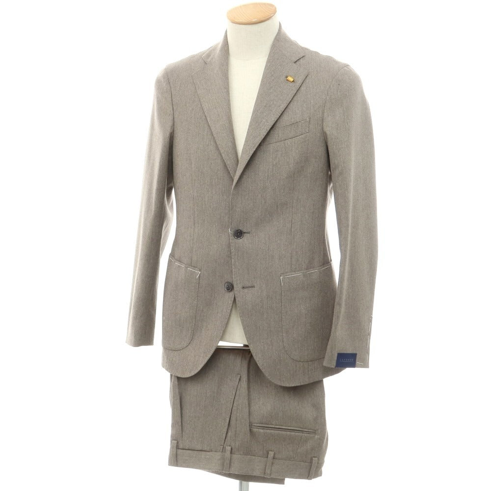 【新品】サルトリア ラトーレ SARTORIA LATORRE ストレッチウール 2つボタンスーツ グレージュ【 44 】【 状態ランクN 】【 メンズ 】