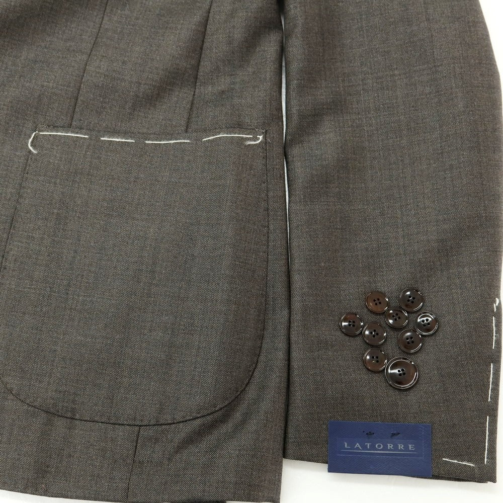 【新品】サルトリア ラトーレ SARTORIA LATORRE ウール 2つボタンスーツ アッシュブラウン【 42 】【 状態ランクN 】【 メンズ 】