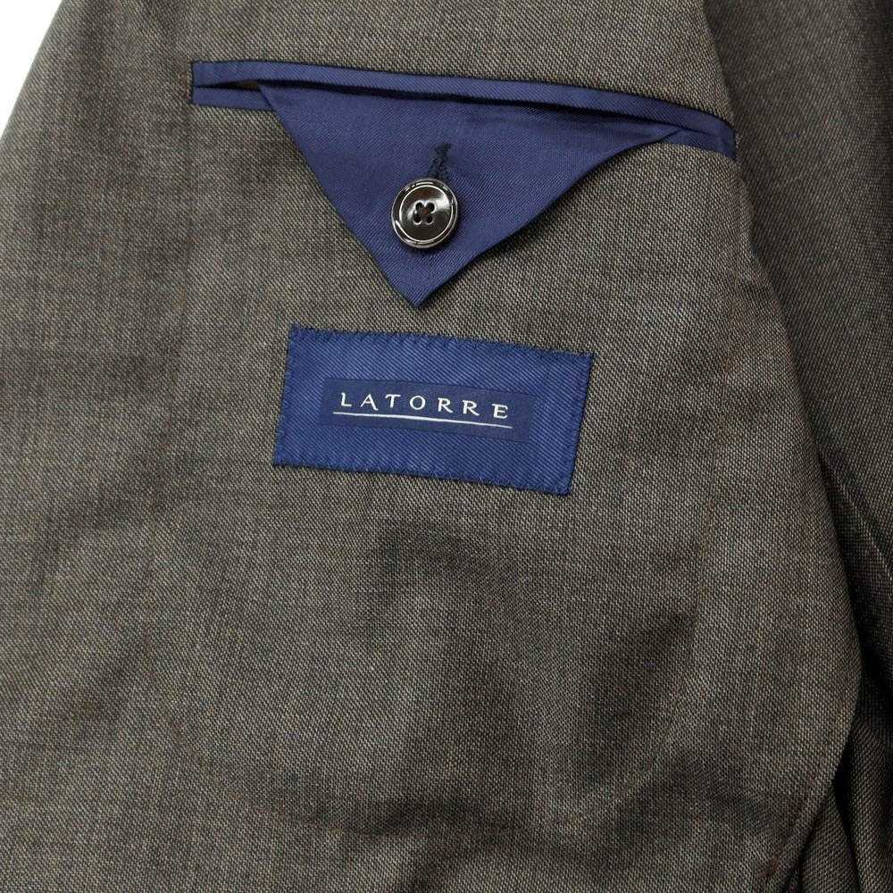 【新品】サルトリア ラトーレ SARTORIA LATORRE ウール 2つボタンスーツ アッシュブラウン【 42 】【 状態ランクN 】【 メンズ 】
