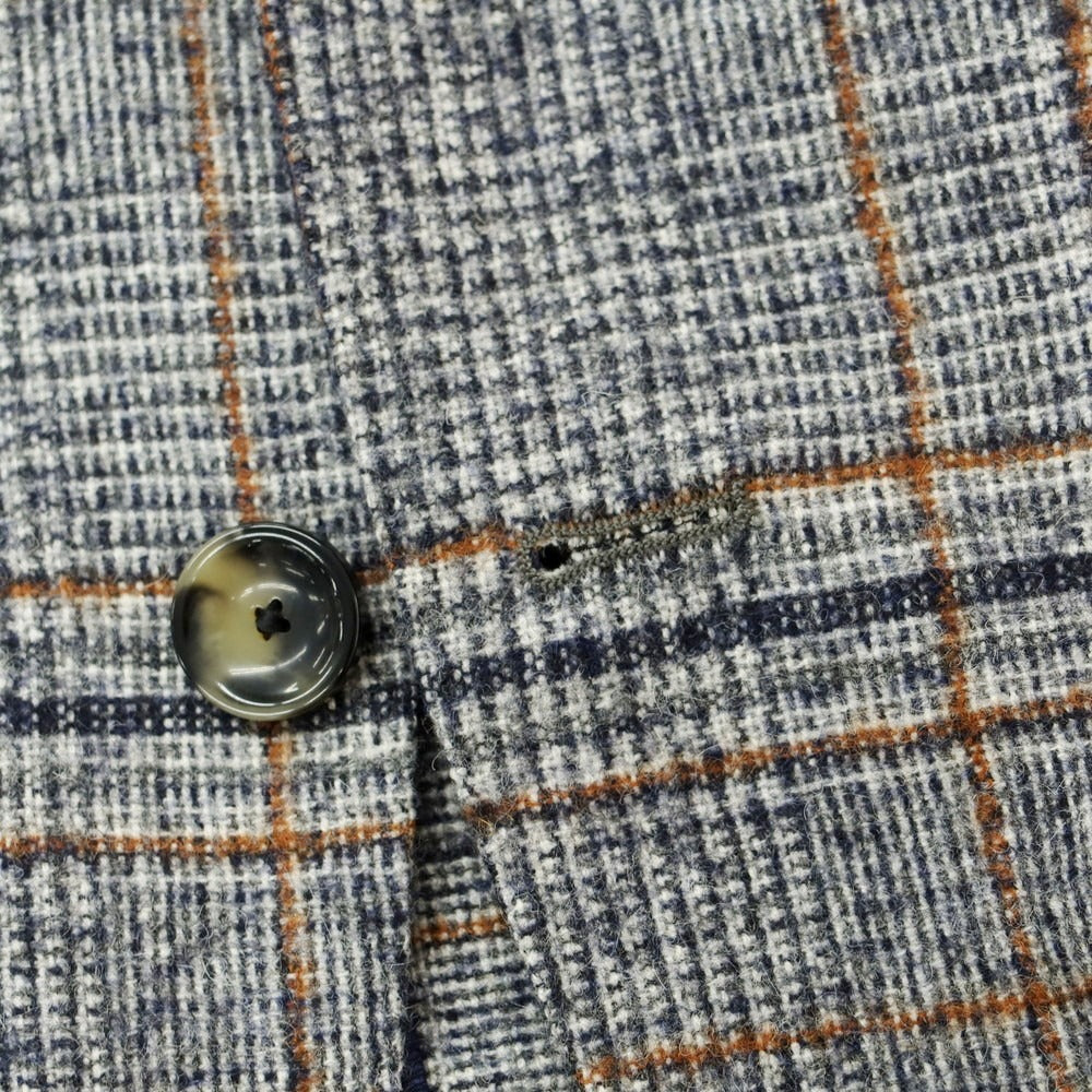【新品】サルトリア ラトーレ SARTORIA LATORRE ウールアルパカ チェック テーラードジャケット ネイビーxホワイト【 44 】【 状態ランクN 】【 メンズ 】