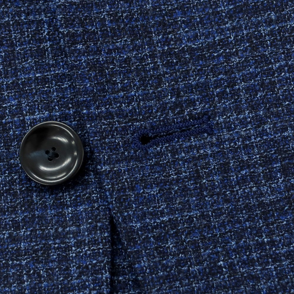 【新品】サルトリア ラトーレ SARTORIA LATORRE ウールコットン テーラードジャケット ネイビーxブルー【 44 】【 状態ランクN 】【 メンズ 】