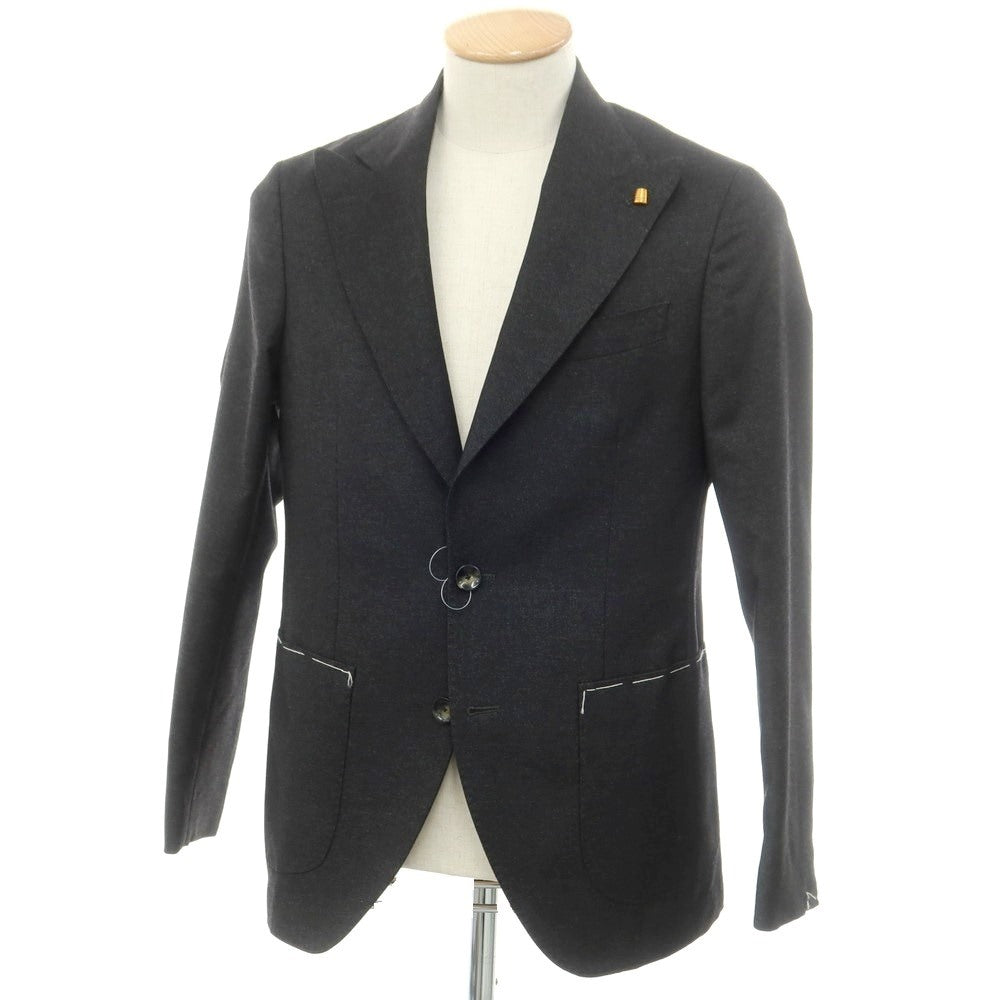 【新品】サルトリア ラトーレ SARTORIA LATORRE カシミヤシルク テーラードジャケット チャコールグレー【 44 】【 状態ランクN 】【 メンズ 】