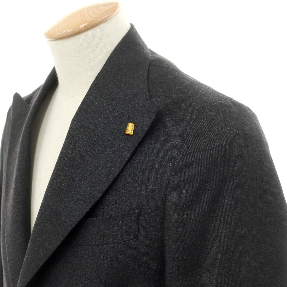 【新品】サルトリア ラトーレ SARTORIA LATORRE カシミヤシルク テーラードジャケット チャコールグレー【 44 】【 状態ランクN 】【 メンズ 】