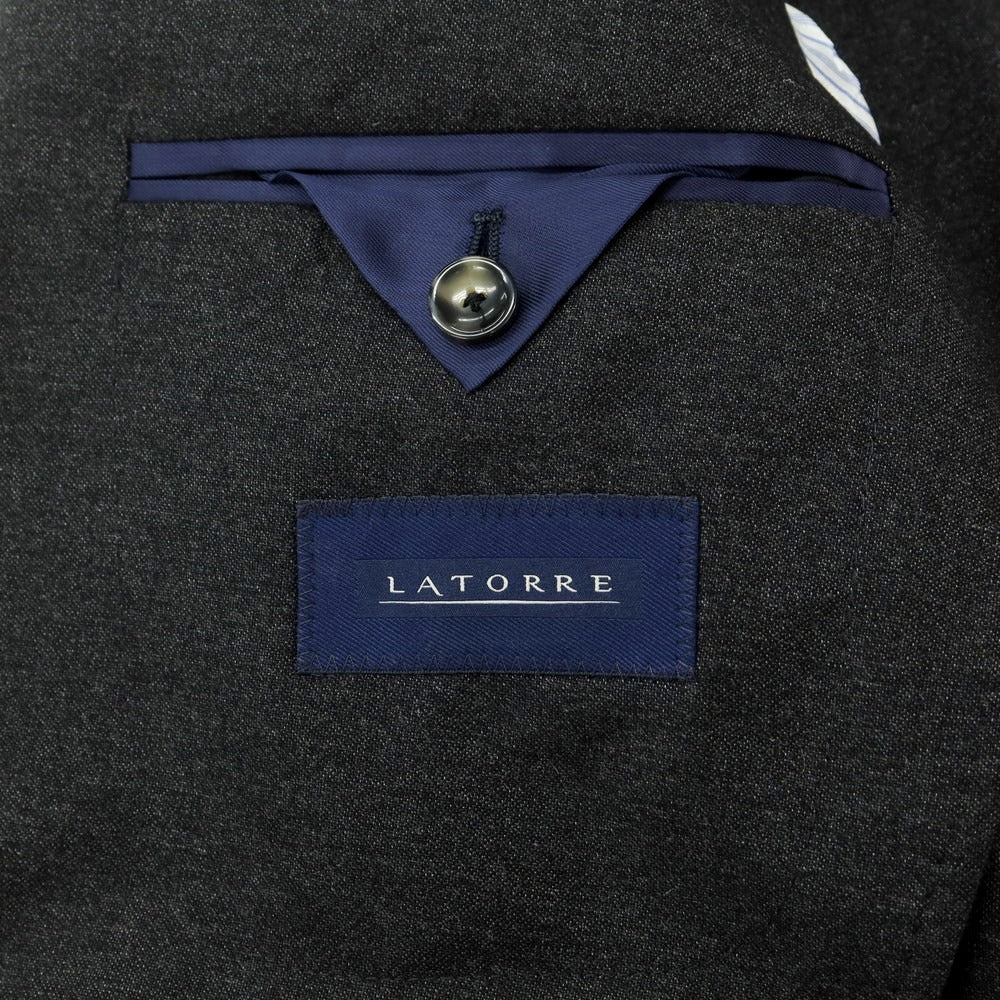 【新品】サルトリア ラトーレ SARTORIA LATORRE カシミヤシルク テーラードジャケット チャコールグレー【 44 】【 状態ランクN 】【 メンズ 】