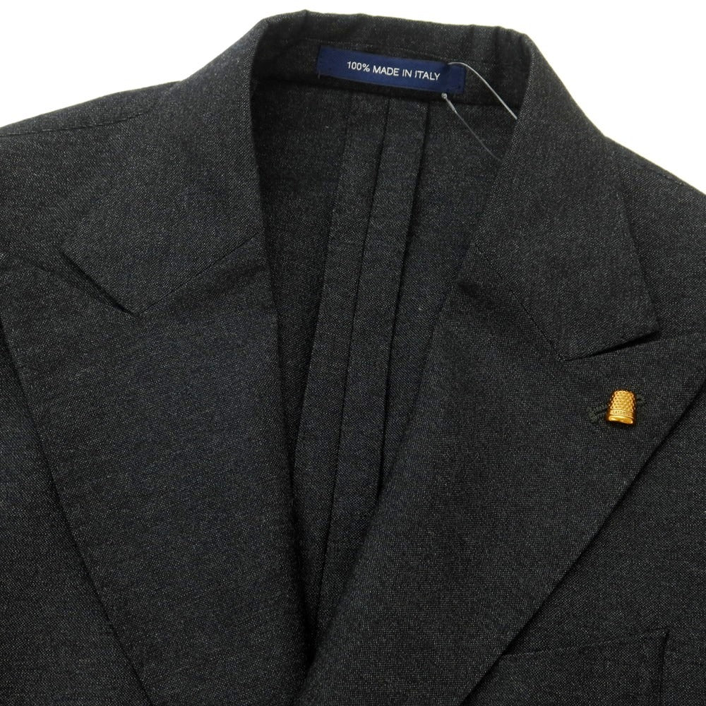【新品】サルトリア ラトーレ SARTORIA LATORRE カシミヤシルク テーラードジャケット チャコールグレー【 44 】【 状態ランクN 】【 メンズ 】