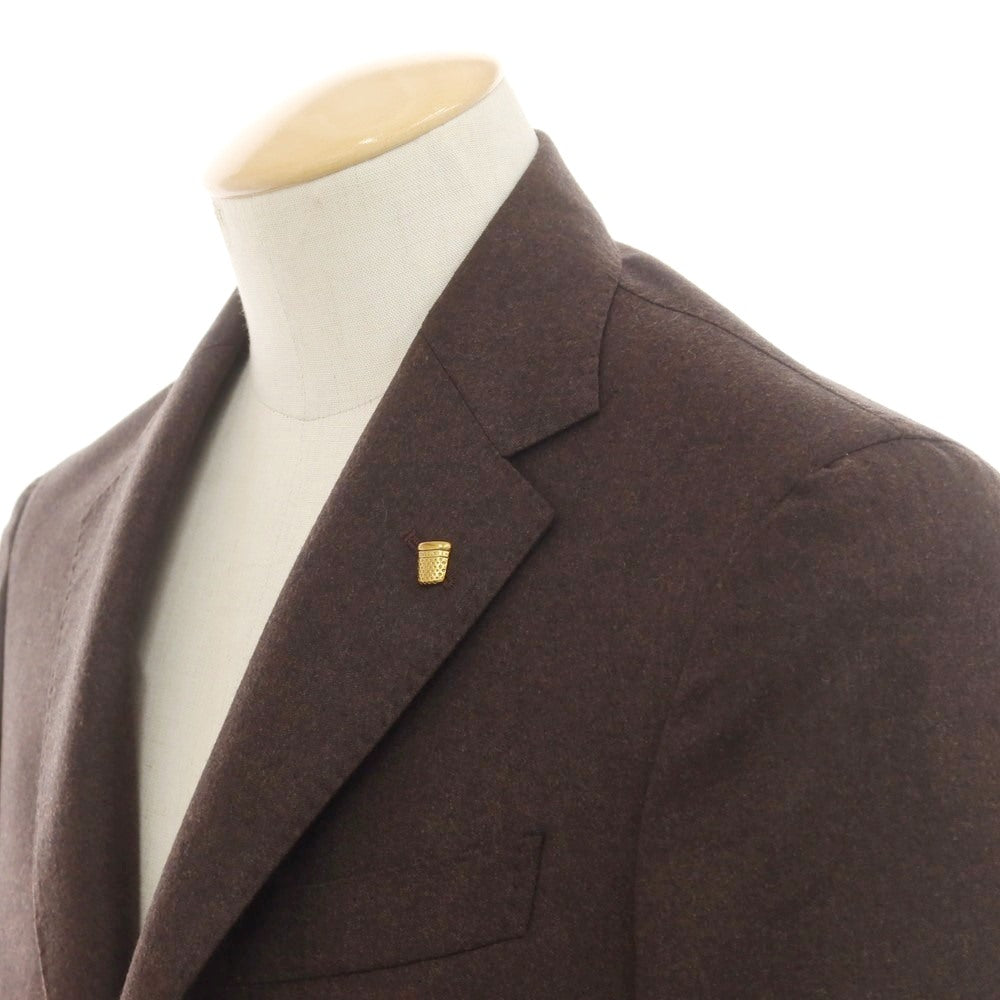【新品】サルトリア ラトーレ SARTORIA LATORRE ウール テーラードジャケット ダークブラウン【 44 】【 状態ランクN 】【 メンズ 】