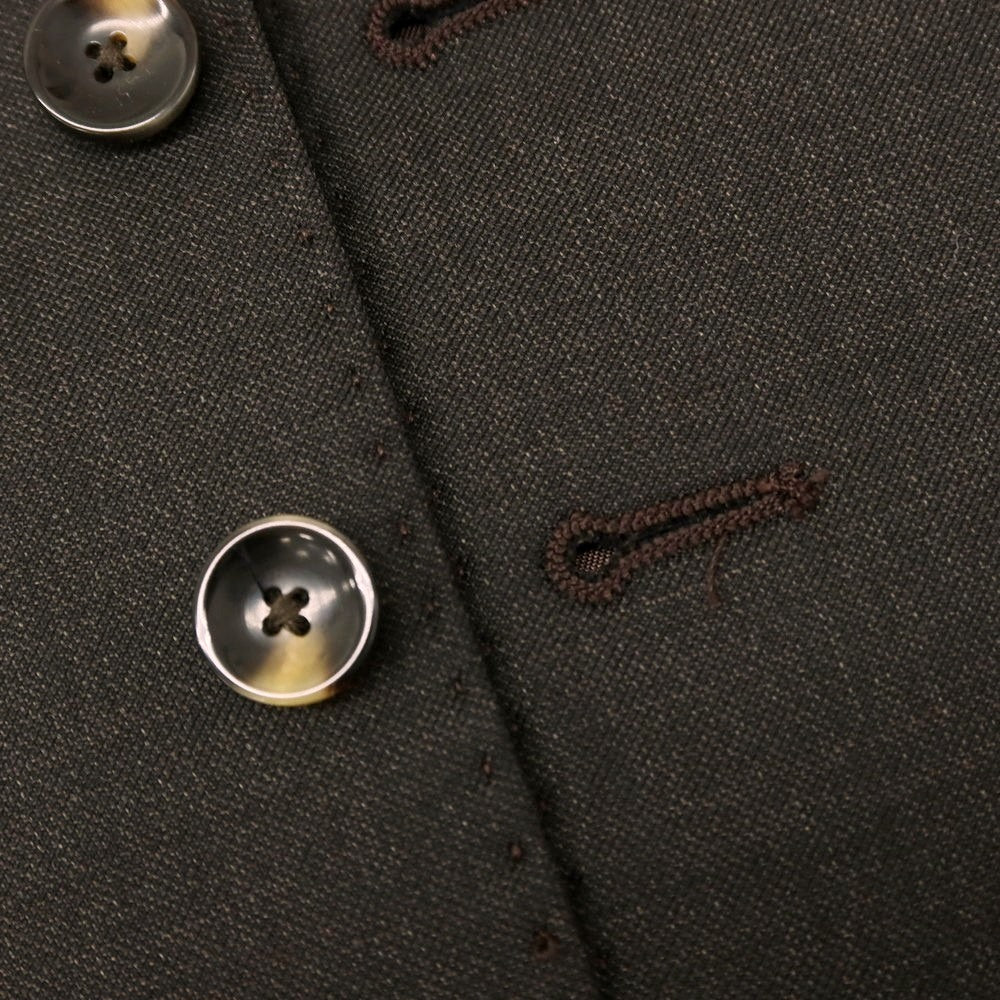 【新品】サルトリア ラトーレ SARTORIA LATORRE ウール ジレ ベスト グレイッシュダークブラウン【 44 】【 状態ランクN 】【 メンズ 】