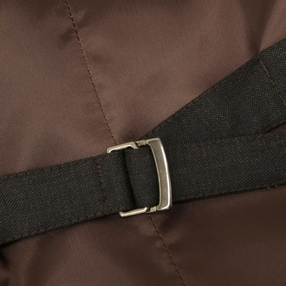 【新品】サルトリア ラトーレ SARTORIA LATORRE ウール ジレ ベスト グレイッシュダークブラウン【 44 】【 状態ランクN 】【 メンズ 】