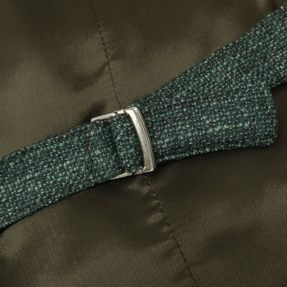 【新品】サルトリア ラトーレ SARTORIA LATORRE ウール ジレ ベスト グリーンxダークオリーブ【 50 】【 状態ランクN 】【 メンズ 】