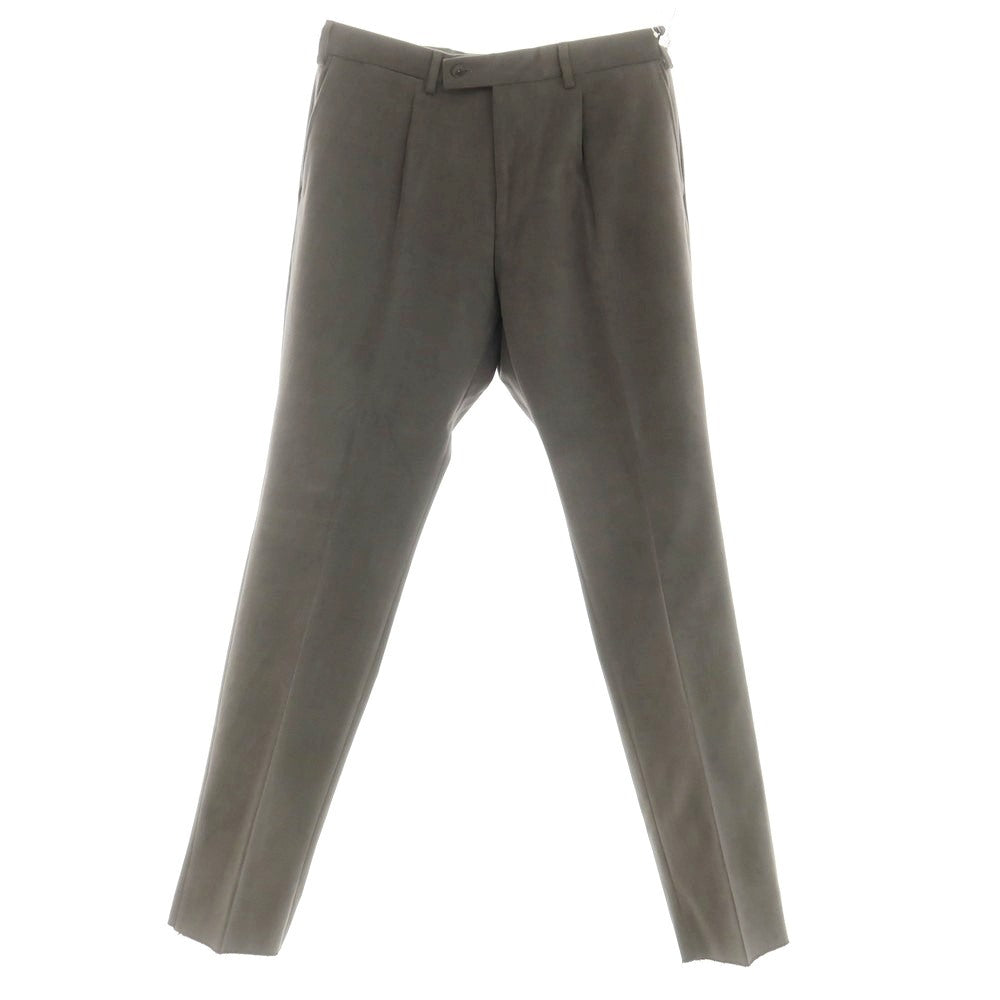 【新品】サルトリア ラトーレ SARTORIA LATORRE ストレッチコットン カジュアルスラックスパンツ カーキグレー【 48 】【 状態ランクN 】【 メンズ 】