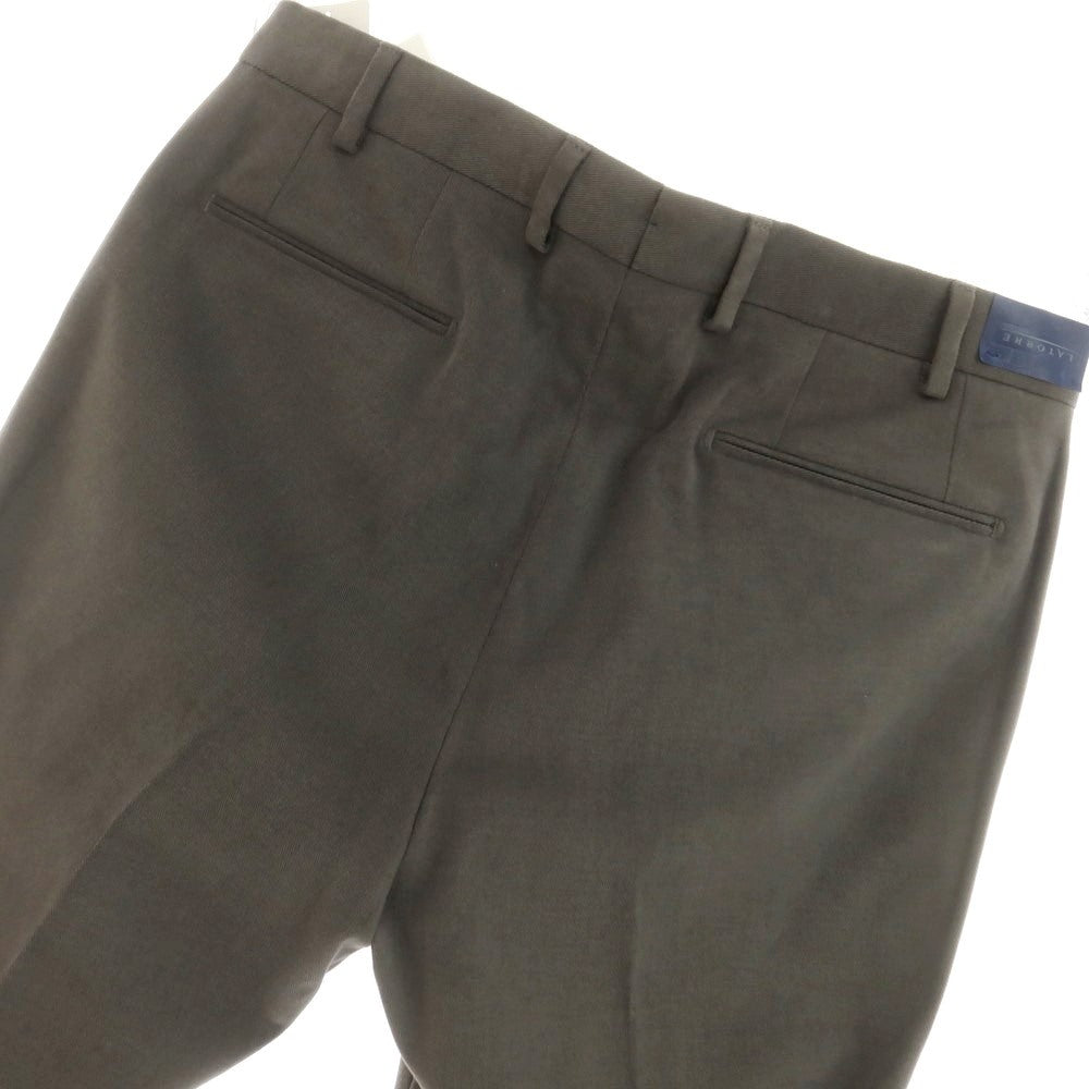 【新品】サルトリア ラトーレ SARTORIA LATORRE ストレッチコットン カジュアルスラックスパンツ カーキグレー【 48 】【 状態ランクN 】【 メンズ 】