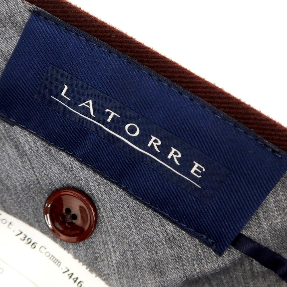 【新品】サルトリア ラトーレ SARTORIA LATORRE ストレッチコットン カジュアルスラックスパンツ ボルドー【 50 】【 状態ランクN 】【 メンズ 】