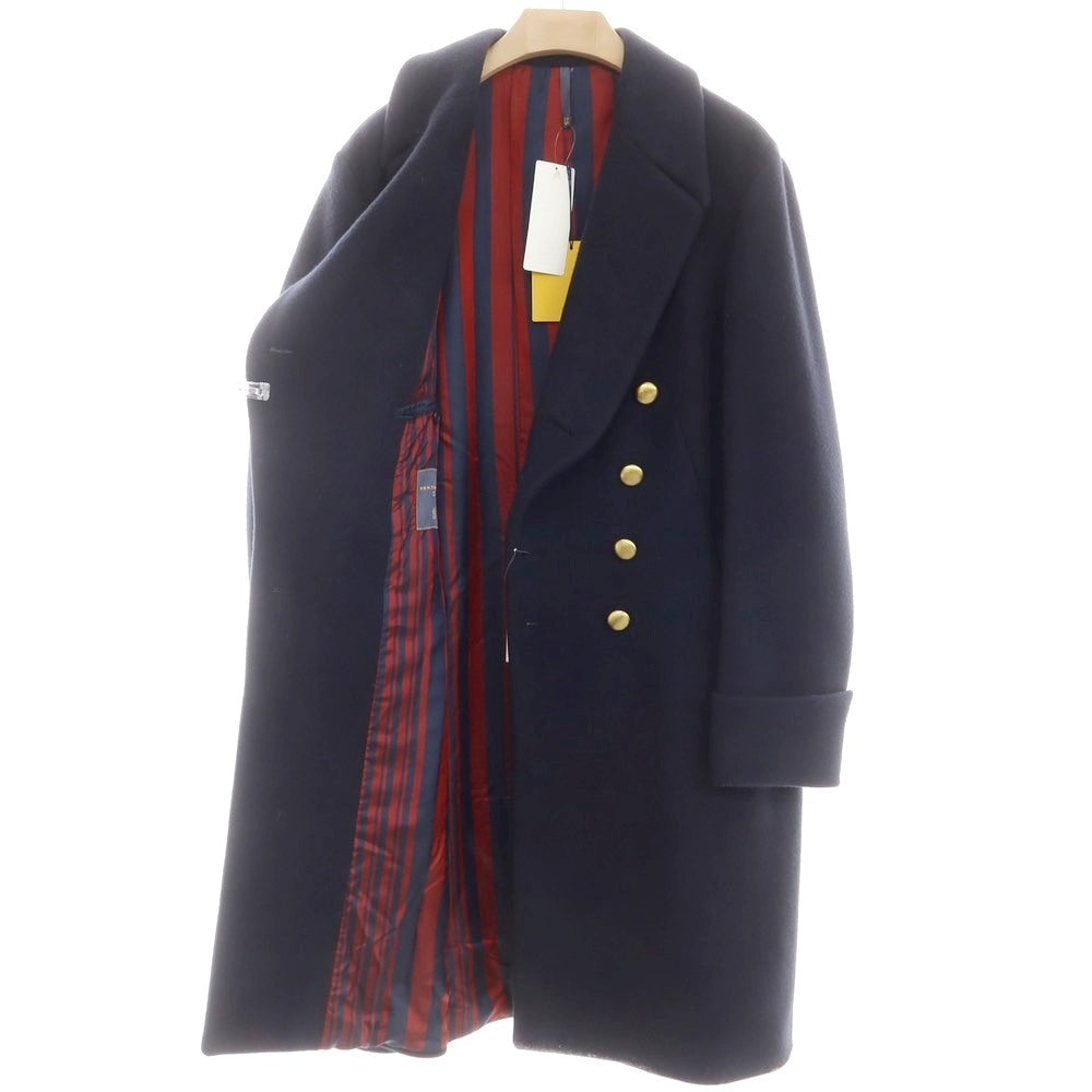【新品アウトレット】モンテドーロ Montedoro ウールナイロン ダブルブレストコート ネイビー【 50 】【 状態ランクN- 】【 メンズ 】