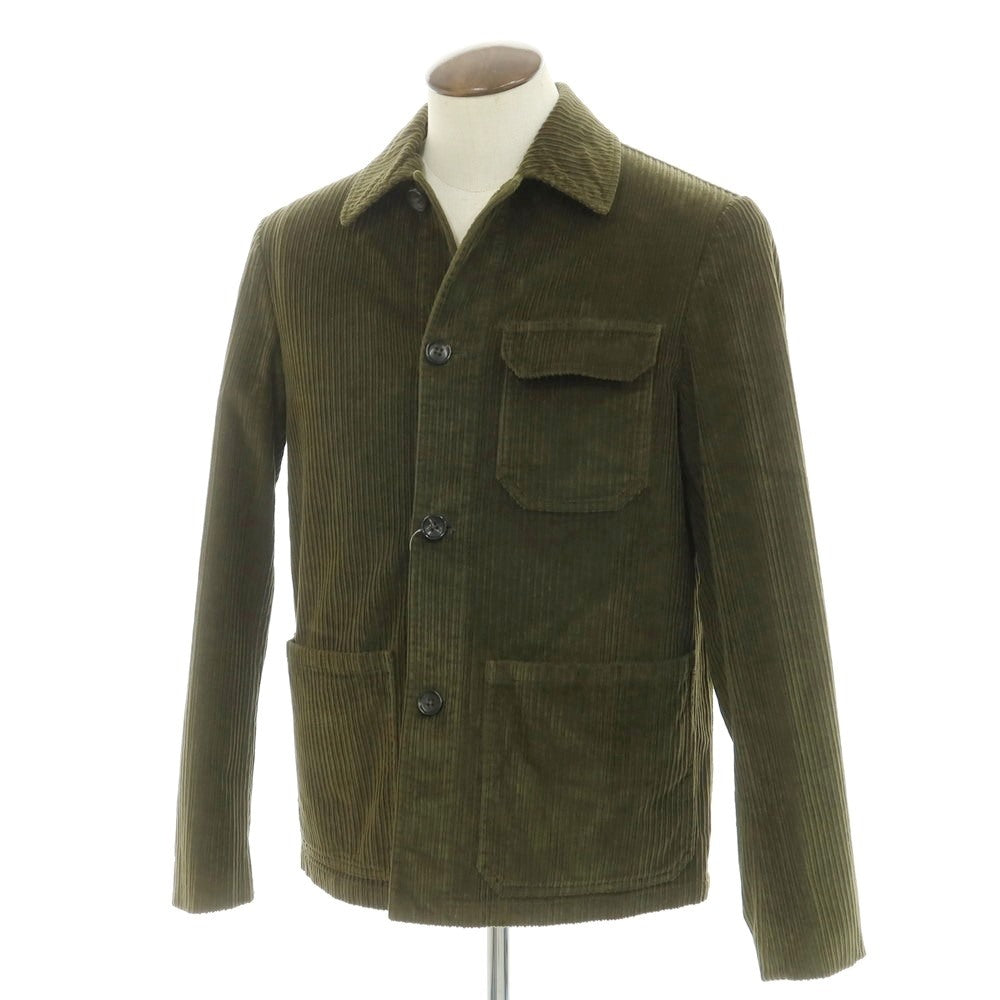 【新品】モンテドーロ Montedoro ストレッチコーデュロイ カバーオール ジャケット オリーブ【 50 】【 状態ランクN 】【 メンズ 】