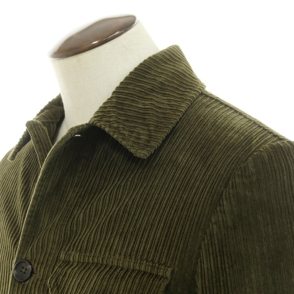 【新品】モンテドーロ Montedoro ストレッチコーデュロイ カバーオール ジャケット オリーブ【 50 】【 状態ランクN 】【 メンズ 】