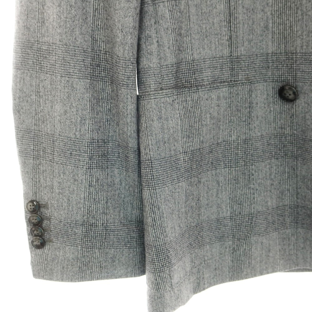 【新品】バルバ BARBA ウール グレンチェック ダブルスーツ グレー【 48 】【 状態ランクN 】【 メンズ 】