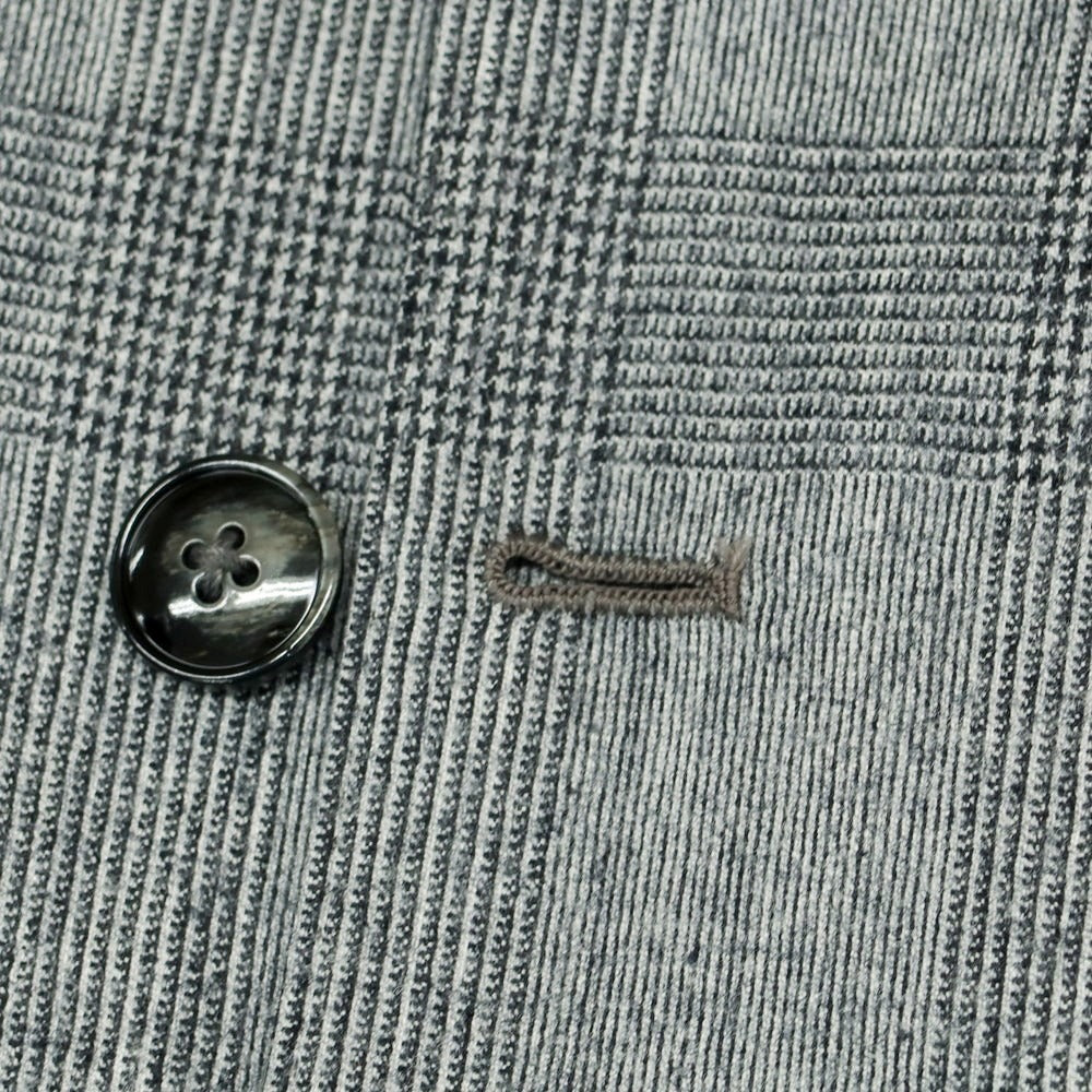 【新品】バルバ BARBA ウール グレンチェック ダブルスーツ グレー【 48 】【 状態ランクN 】【 メンズ 】
