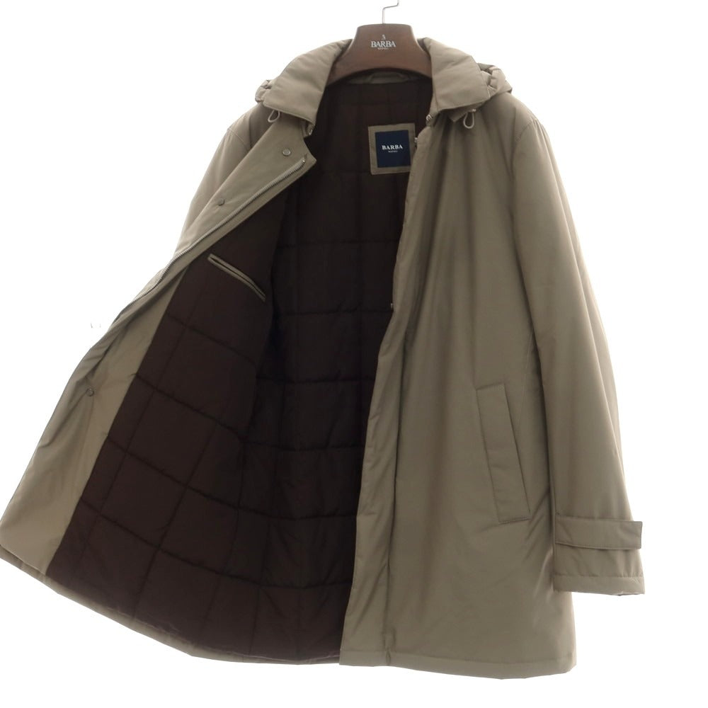 【新品】バルバ BARBA ポリエステル 中綿ダウンコート グレイッシュカーキ【 48 】【 状態ランクN 】【 メンズ 】