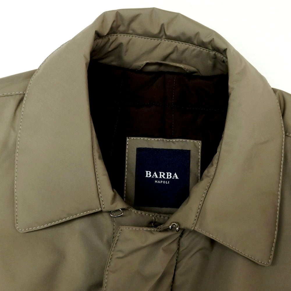 【新品】バルバ BARBA ポリエステル 中綿ダウンコート グレイッシュカーキ【 48 】【 状態ランクN 】【 メンズ 】