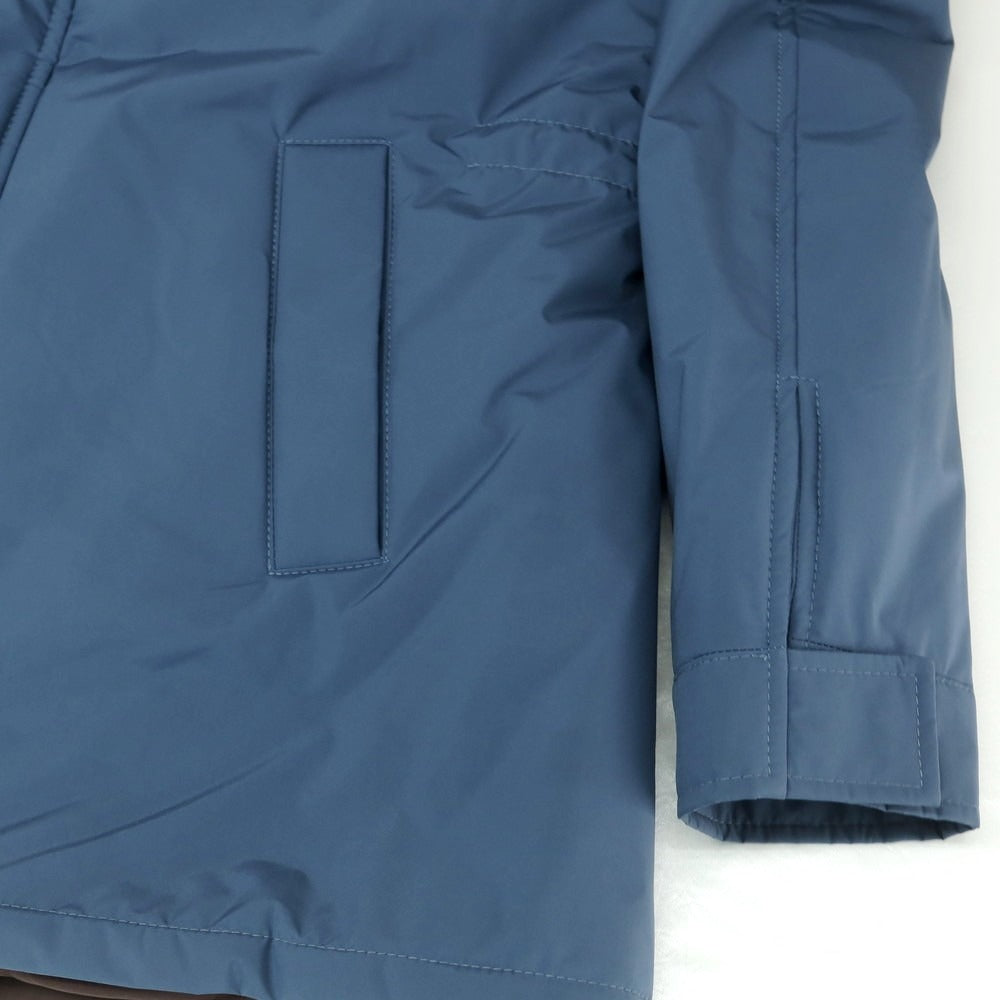 【新品】バルバ BARBA レッキスファーライニング ポリエステル中綿 ダウンコート ブルー【 48 】【 状態ランクN 】【 メンズ 】