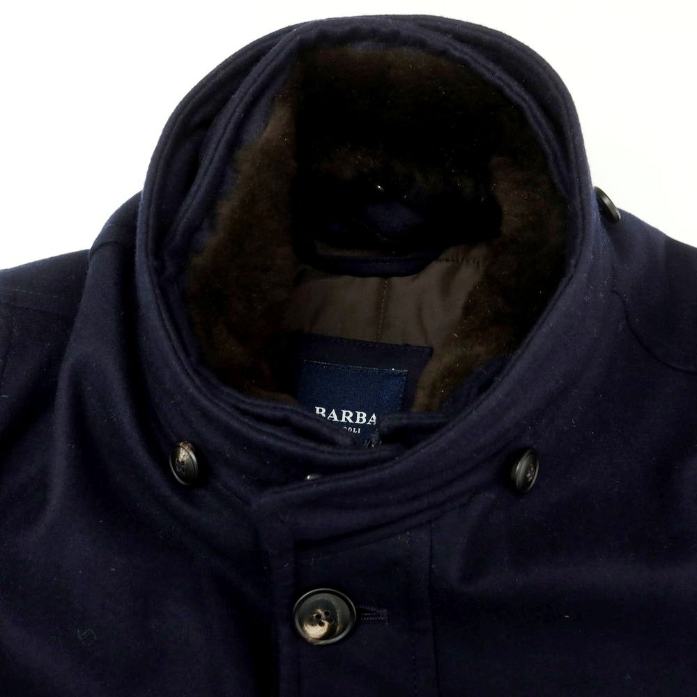 【新品】バルバ BARBA ウール 中綿ダウンコート ネイビー【 48 】【 状態ランクN 】【 メンズ 】