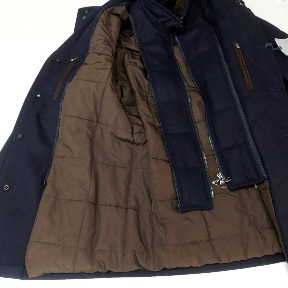 【新品】バルバ BARBA ウール 中綿ダウンコート ネイビー【 48 】【 状態ランクN 】【 メンズ 】