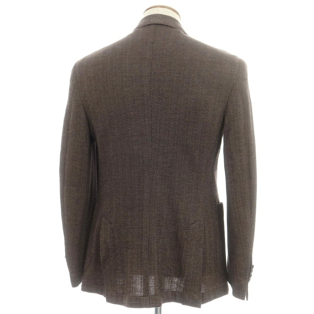 【新品アウトレット】バルバ BARBA Dynamic Jacket ジャージーウールコットン テーラードジャケット ブラウン系【 48 】【 状態ランクN- 】【 メンズ 】