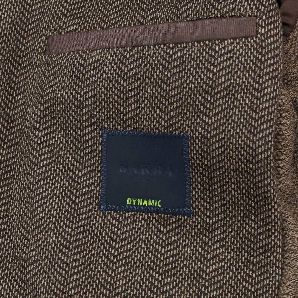 【新品アウトレット】バルバ BARBA Dynamic Jacket ジャージーウールコットン テーラードジャケット ブラウン系【 48 】【 状態ランクN- 】【 メンズ 】