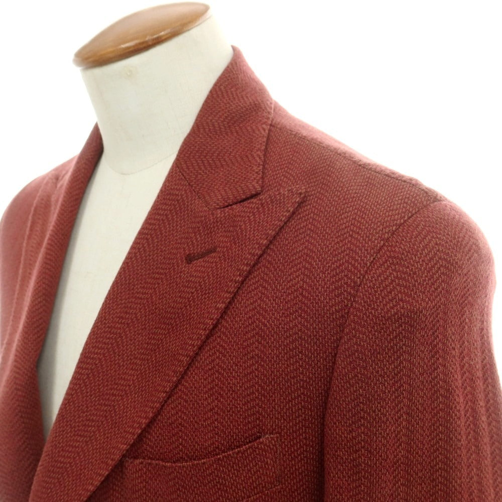 【新品アウトレット】バルバ BARBA Dynamic Jacket ジャージーウールコットン テーラードジャケット レッド系【 46 】【 状態ランクN- 】【 メンズ 】