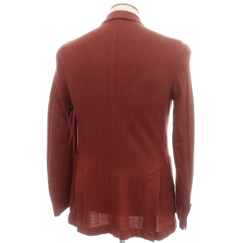 【新品アウトレット】バルバ BARBA Dynamic Jacket ジャージーウールコットン テーラードジャケット レッド系【 46 】【 状態ランクN- 】【 メンズ 】