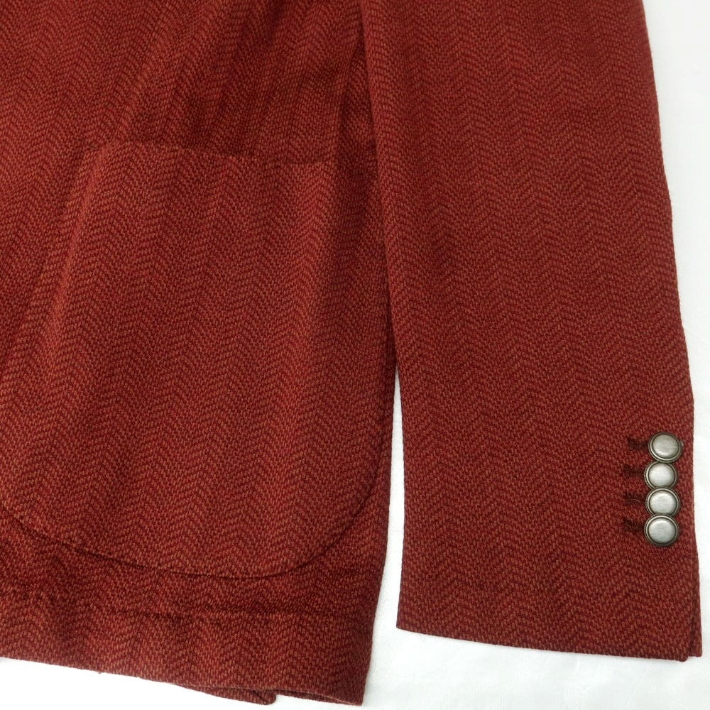 【新品アウトレット】バルバ BARBA Dynamic Jacket ジャージーウールコットン テーラードジャケット レッド系【 46 】【 状態ランクN- 】【 メンズ 】