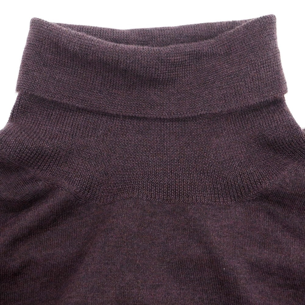 【新品】バルバ BARBA ハイゲージ カシミヤシルク タートルネック プルオーバーニット パープル【 50 】【 状態ランクN 】【 メンズ 】