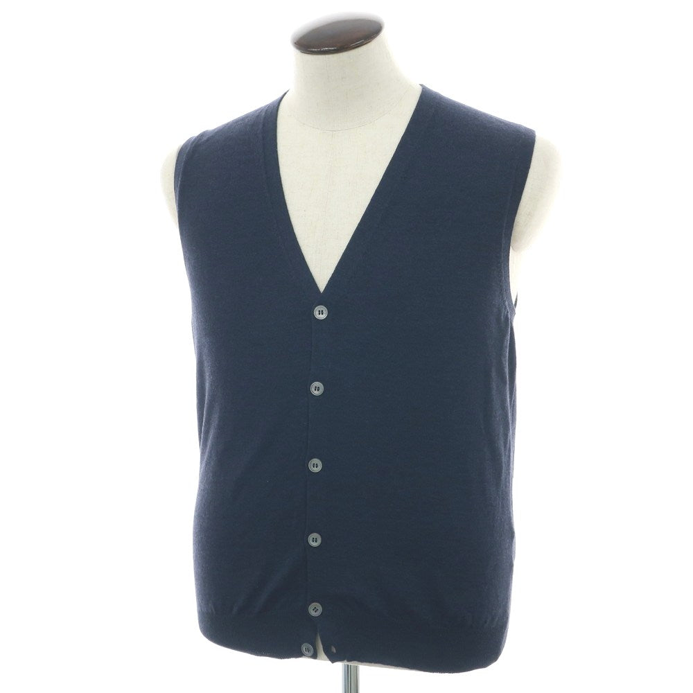 【新品】バルバ BARBA ハイゲージ ウール  ポロニット ネイビー【 50 】【 状態ランクN 】【 メンズ 】