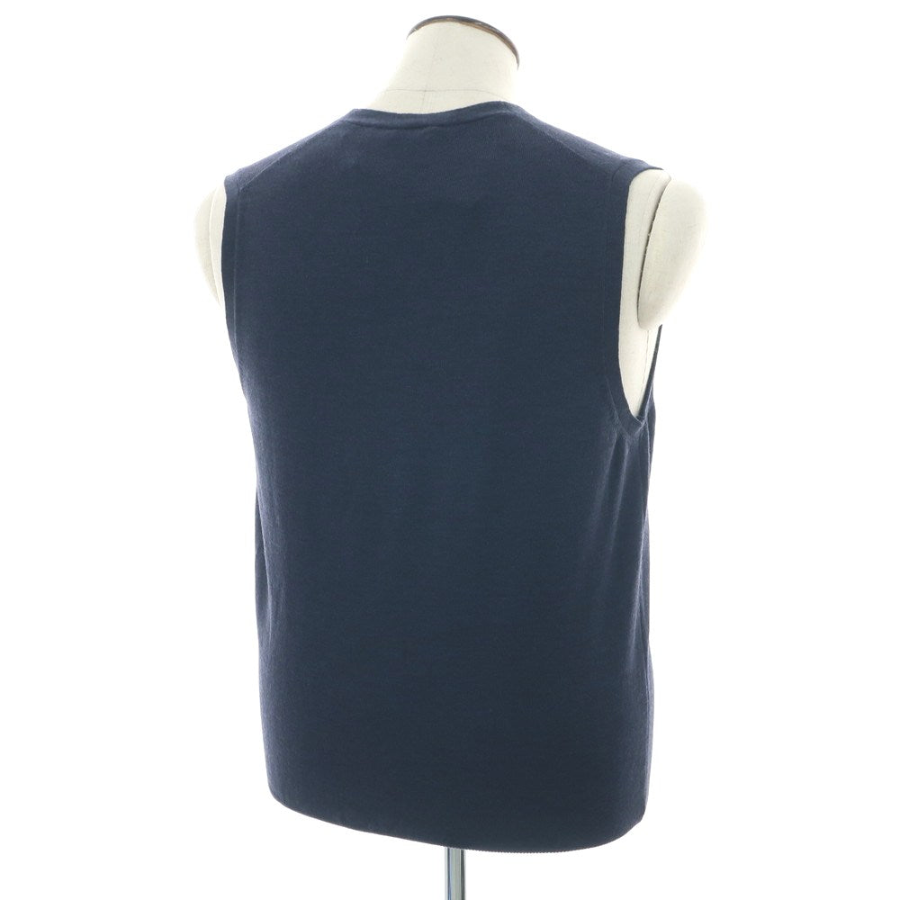 【新品】バルバ BARBA ハイゲージ ウール  ポロニット ネイビー【 50 】【 状態ランクN 】【 メンズ 】