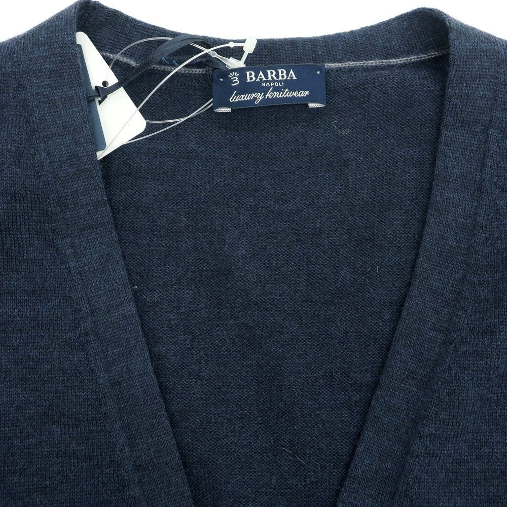 【新品】バルバ BARBA ハイゲージ ウール  ポロニット ネイビー【 50 】【 状態ランクN 】【 メンズ 】