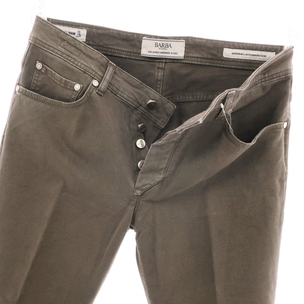 【新品】バルバ BARBA FIVE ストレッチ コットン 5ポケットパンツ トープ系【 35 】【 状態ランクN 】【 メンズ 】