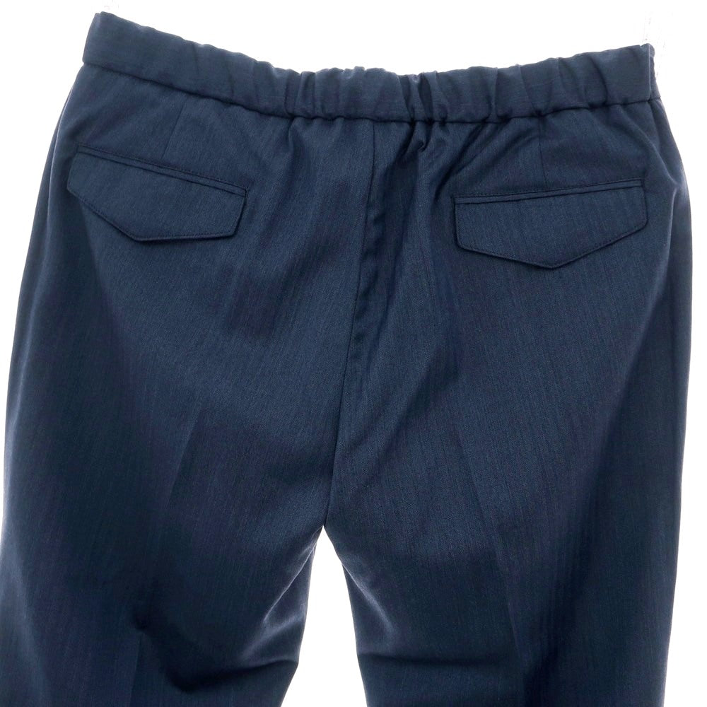 【新品】バルバ BARBA ROMA ウール  イージースラックスパンツ ネイビー【 48 】【 状態ランクN 】【 メンズ 】