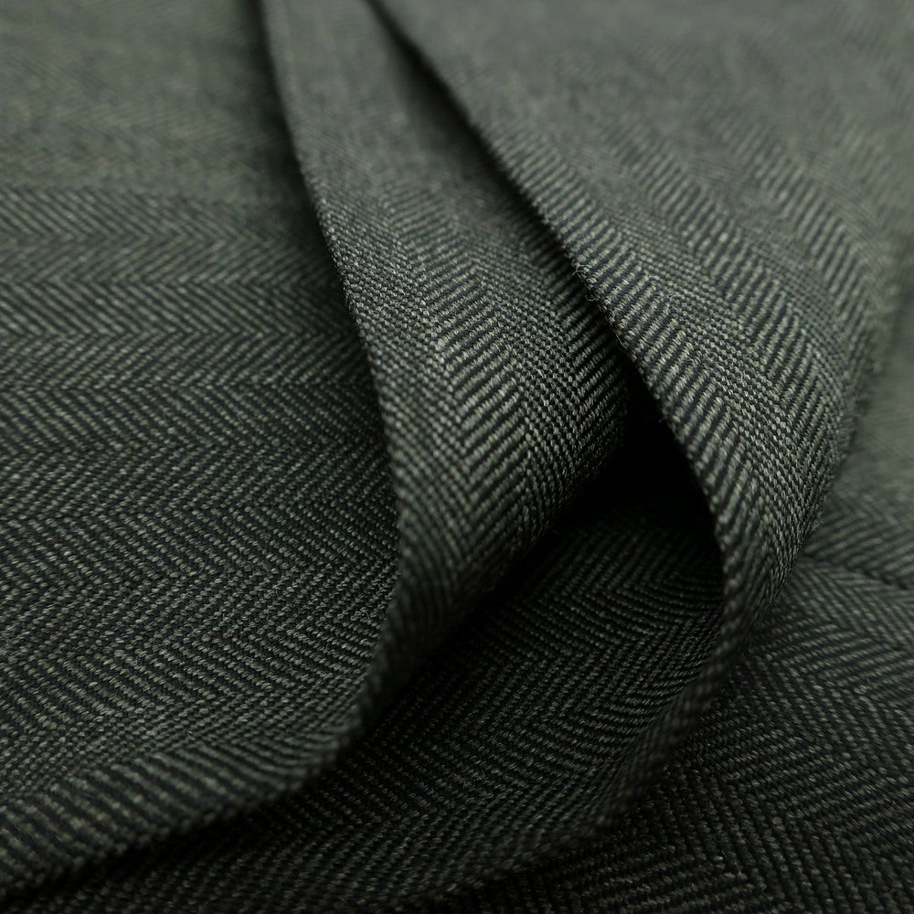 【新品】バルバ BARBA MILANO ウール ドレススラックスパンツ ダークオリーブxブラック【 48 】【 状態ランクN 】【 メンズ 】