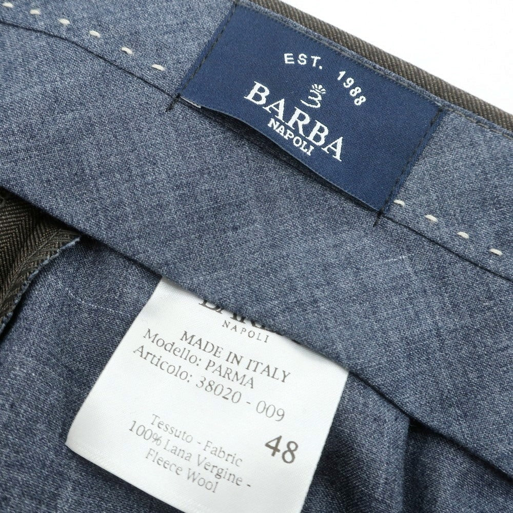 【新品】バルバ BARBA PARMA ウール ドレススラックスパンツ ダークブラウン【 48 】【 状態ランクN 】【 メンズ 】